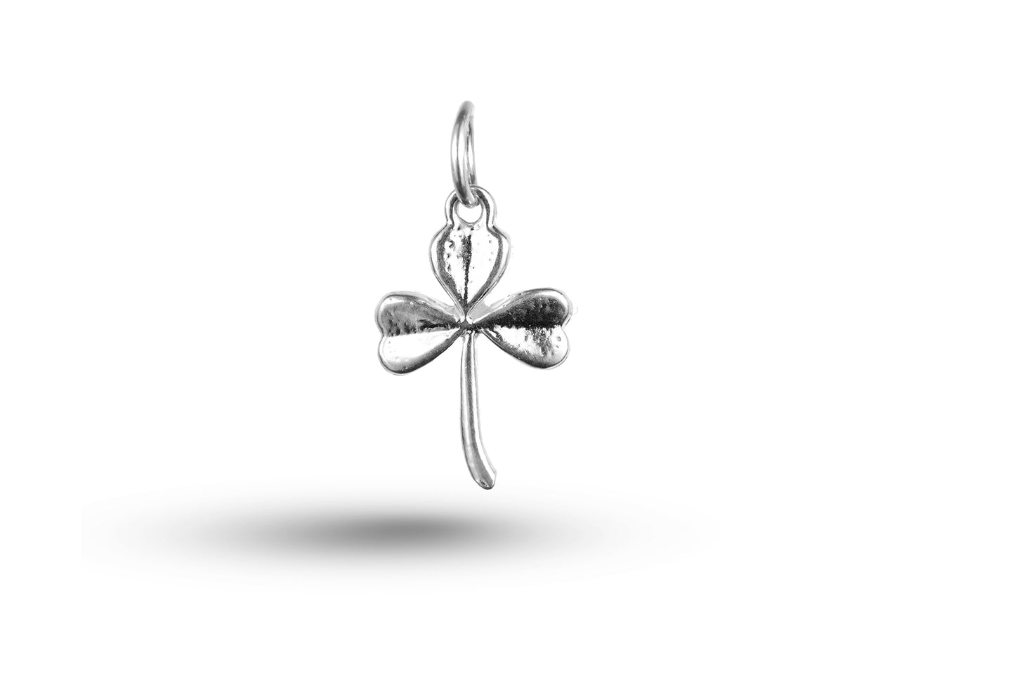 White gold Simple Shamrock charm.