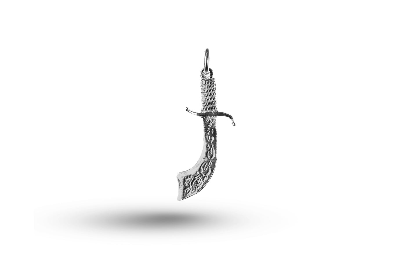 White gold Sword charm.