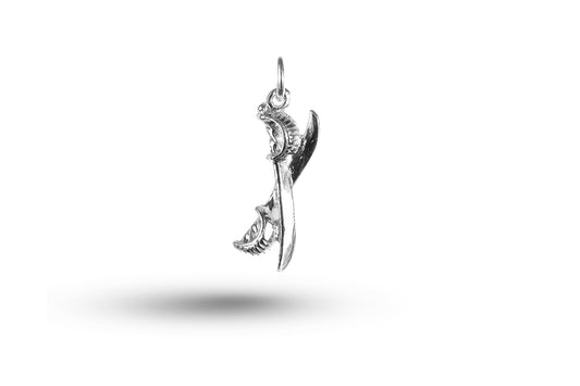 White gold Cutlass charm.