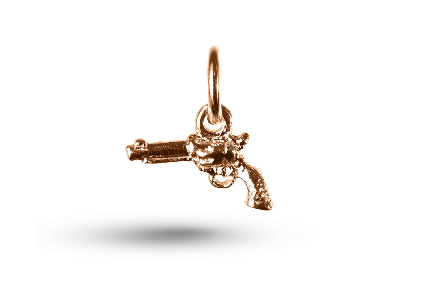 Rose gold Pistol Gun charm.