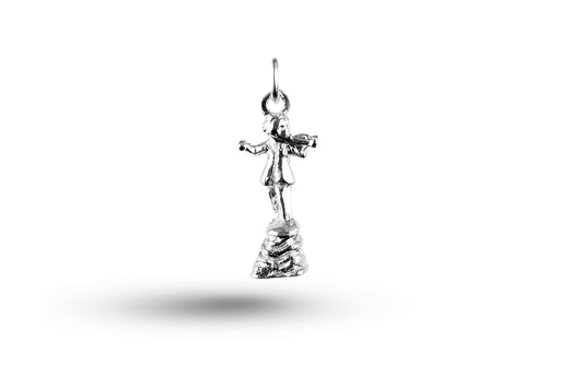White gold Peter Pan Statue charm.