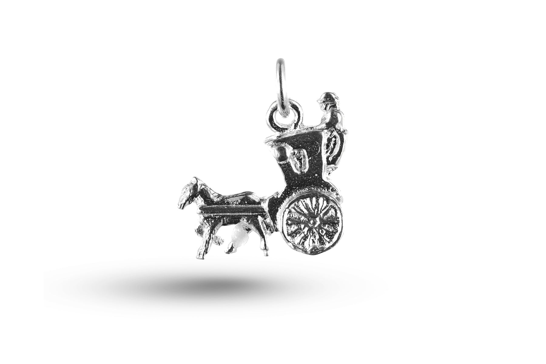 White gold Hanson Cab charm.