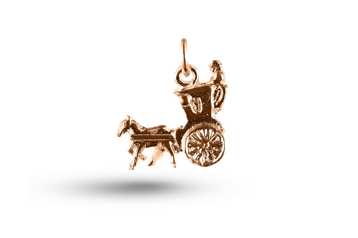 Rose gold Hanson Cab charm.