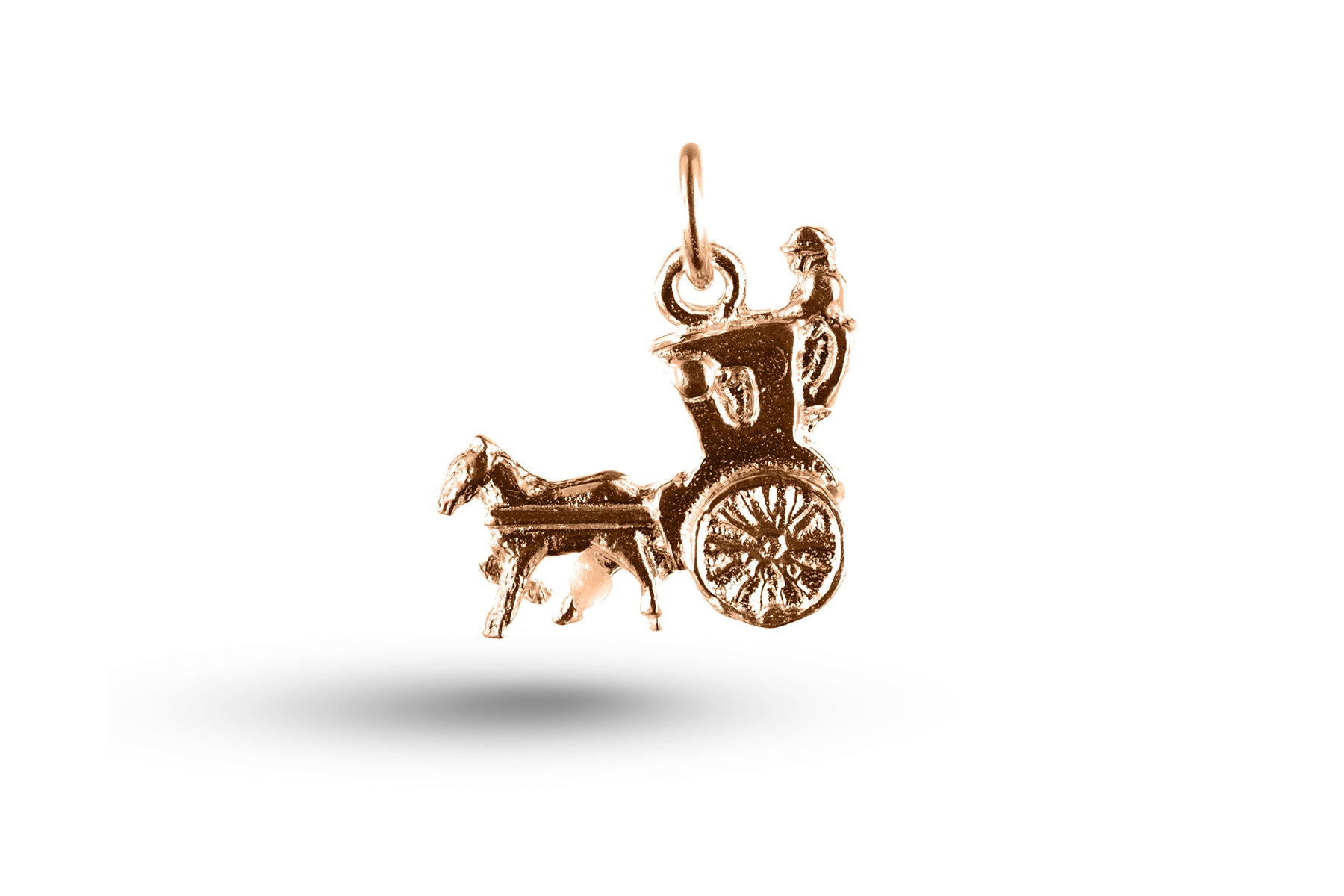 Rose gold Hanson Cab charm.