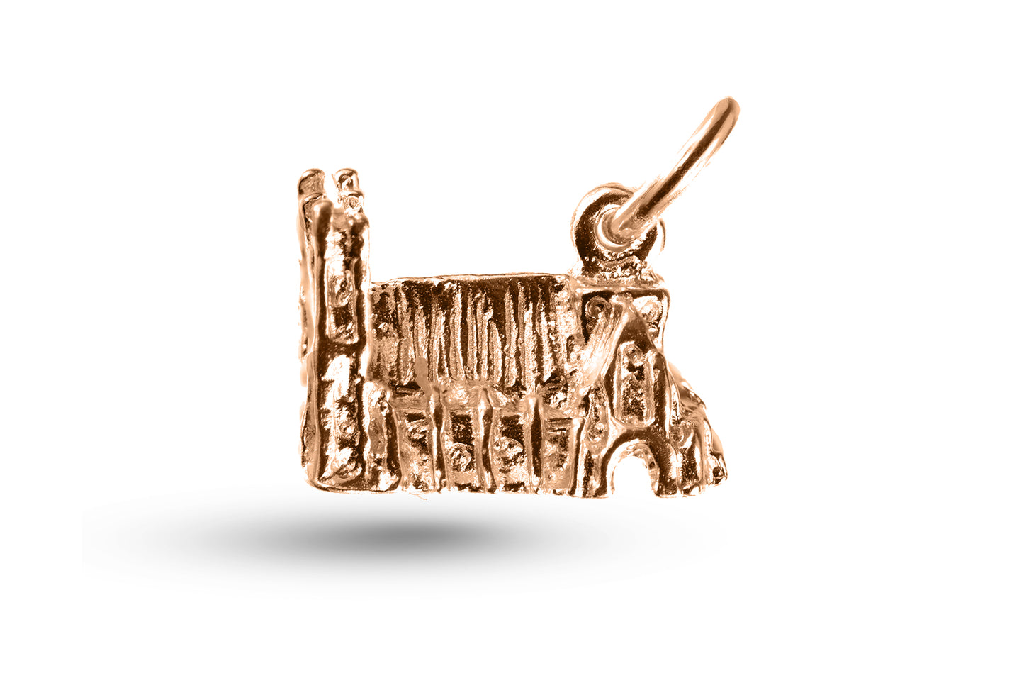 Rose gold York Minster charm.