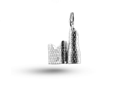 White gold Tin Mine charm.