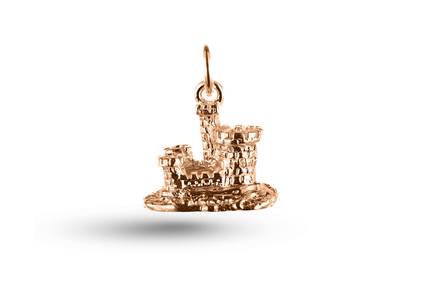 Luxury rose gold Castle charm.