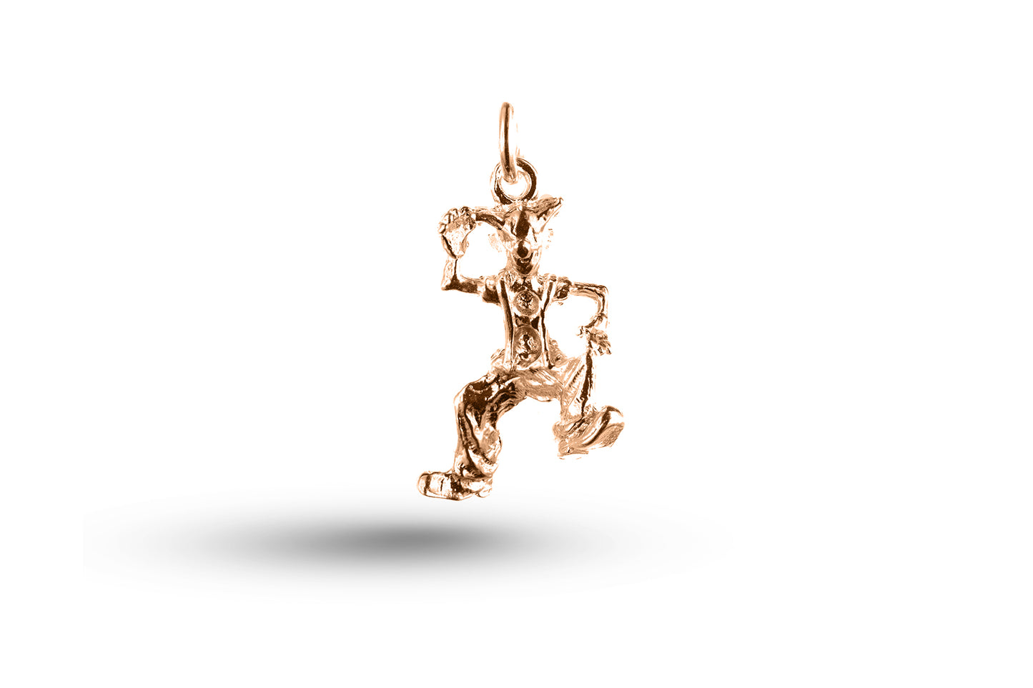 Rose gold Dancing Clown charm.