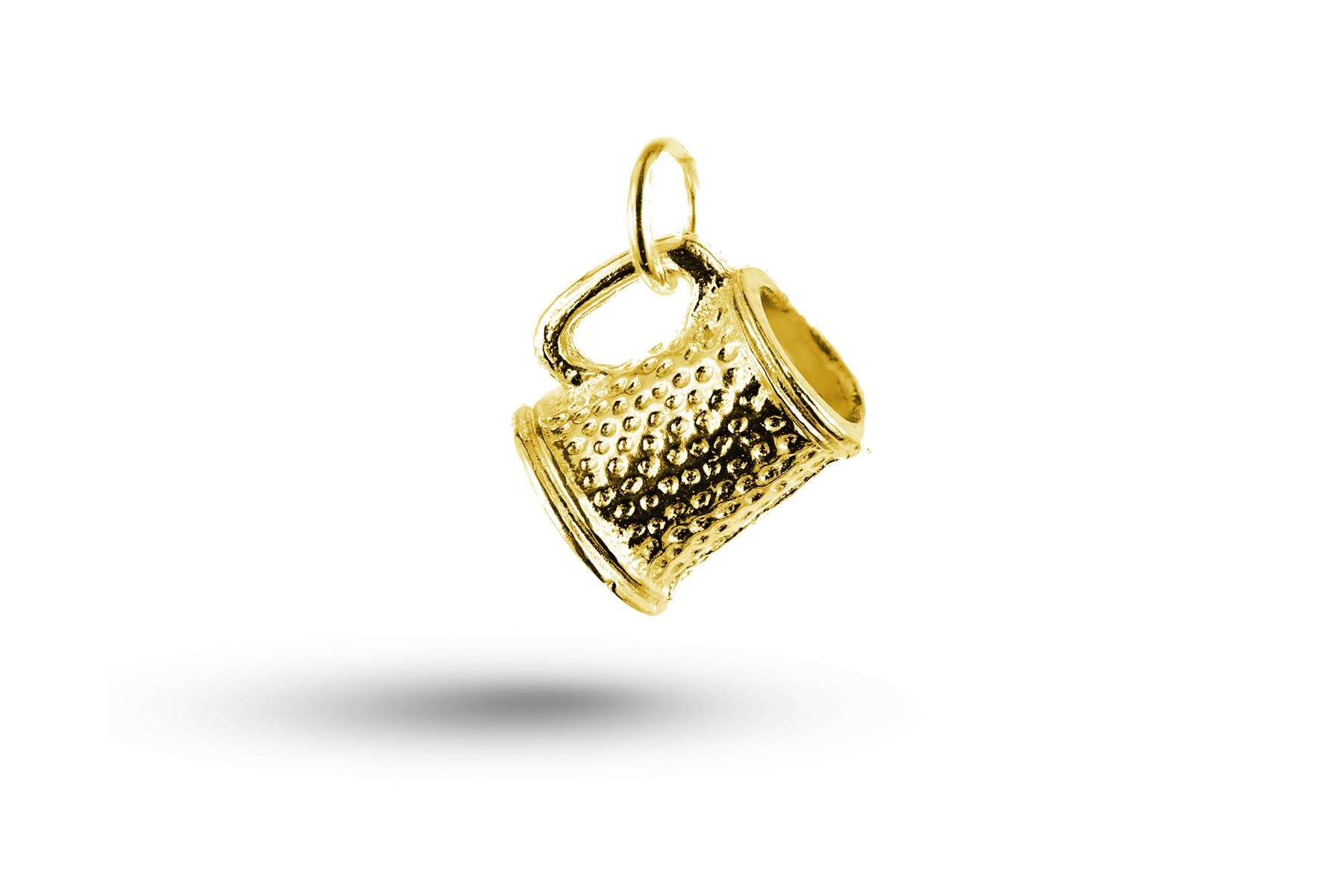 Luxury yellow gold beer stein charm.