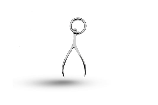 White gold Lucky Wishbone charm.