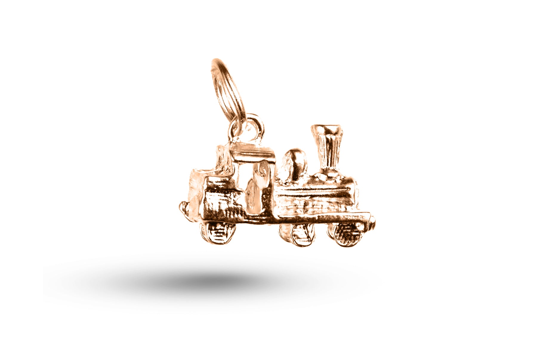 Rose gold Train charm.