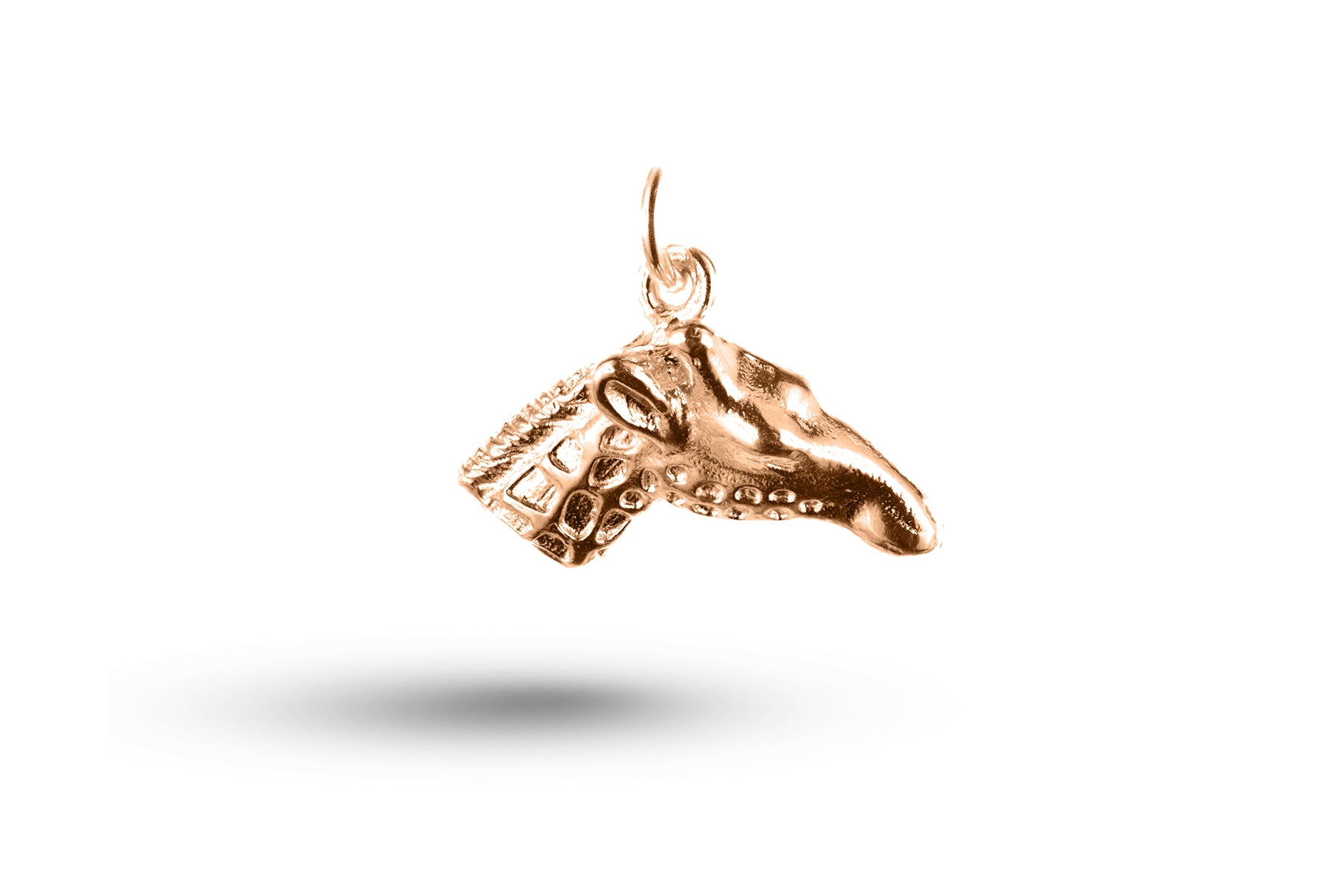 Rose gold Giraffe Head charm.