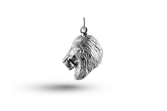 White gold Lion Head charm.