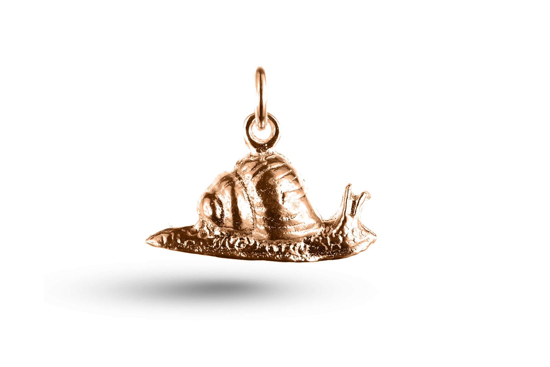 Rose gold Crawling Snail charm.