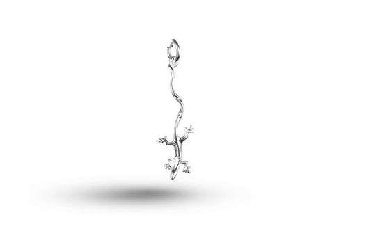 White gold Long Lizard charm.