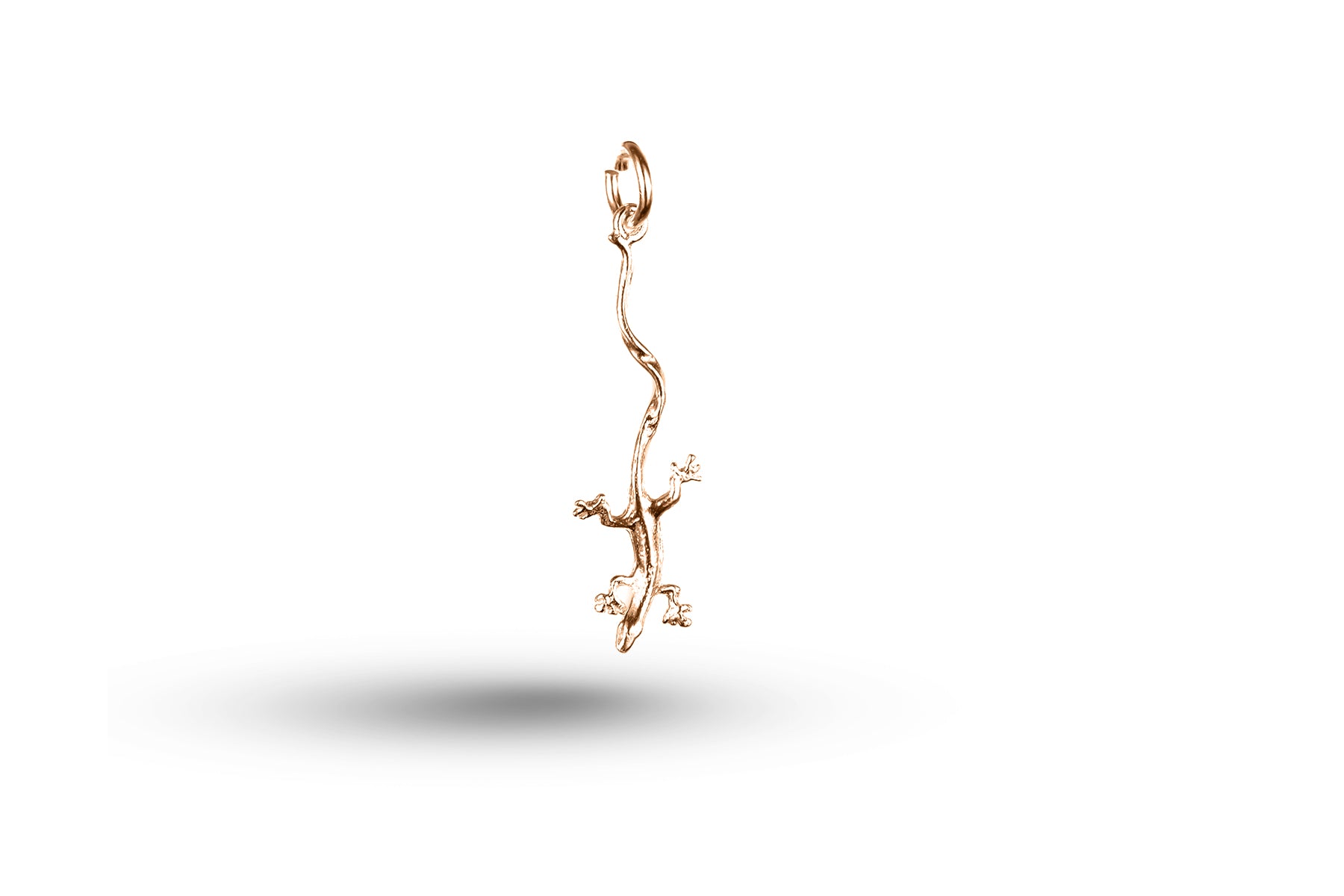 Rose gold Long Lizard charm.