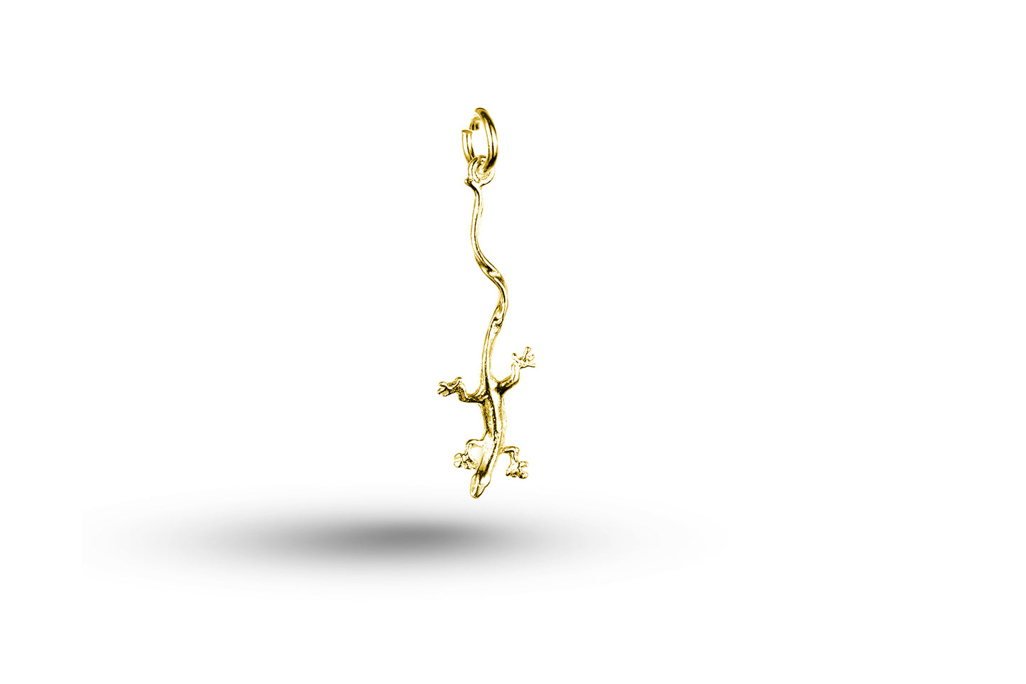 Yellow gold Long Lizard charm.