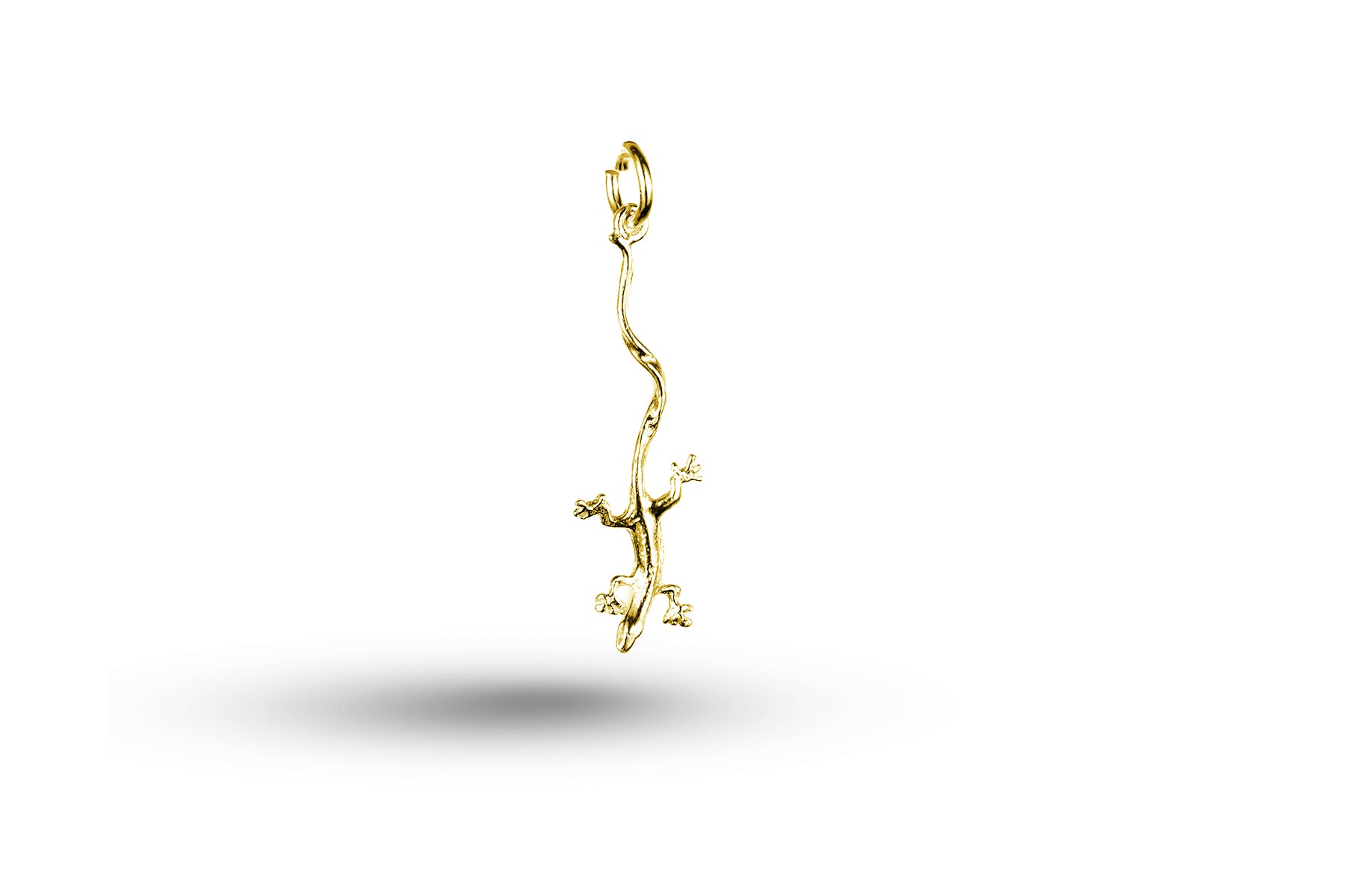 Yellow gold Long Lizard charm.