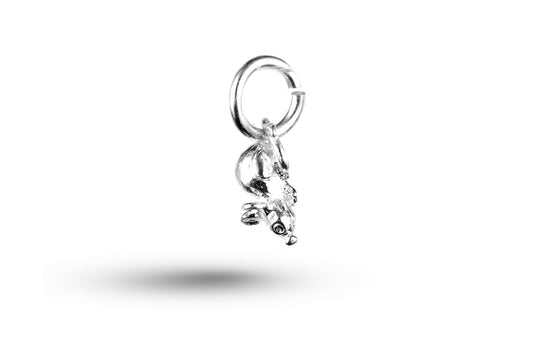 White gold Mouse charm.