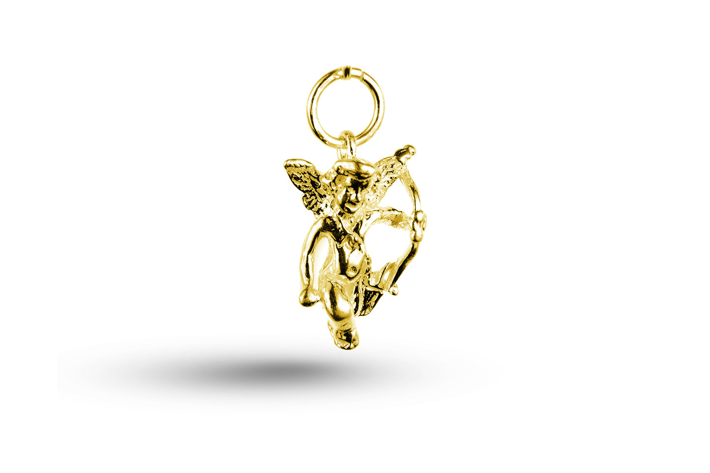 Yellow gold Cupid with Bow and Arrow charm.