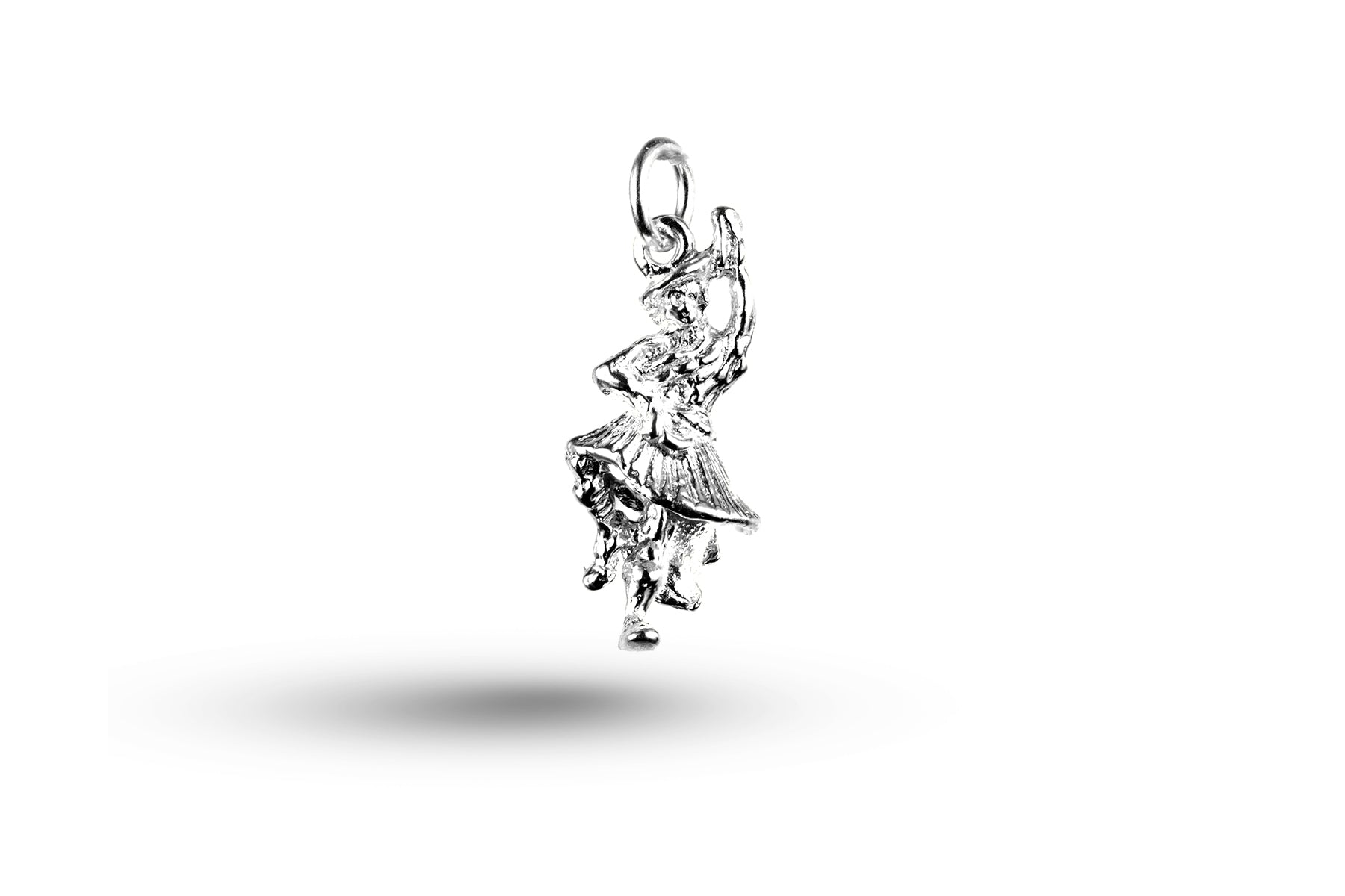 White gold Scottish Dancer charm.