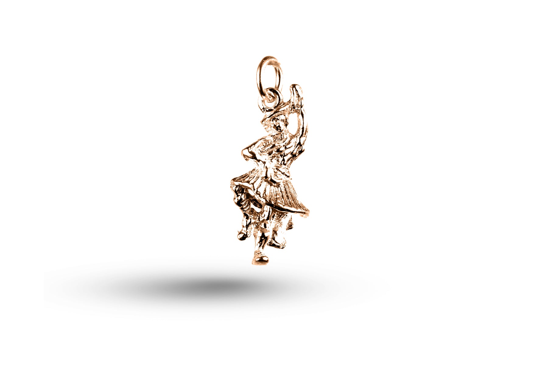Rose gold Scottish Dancer charm.