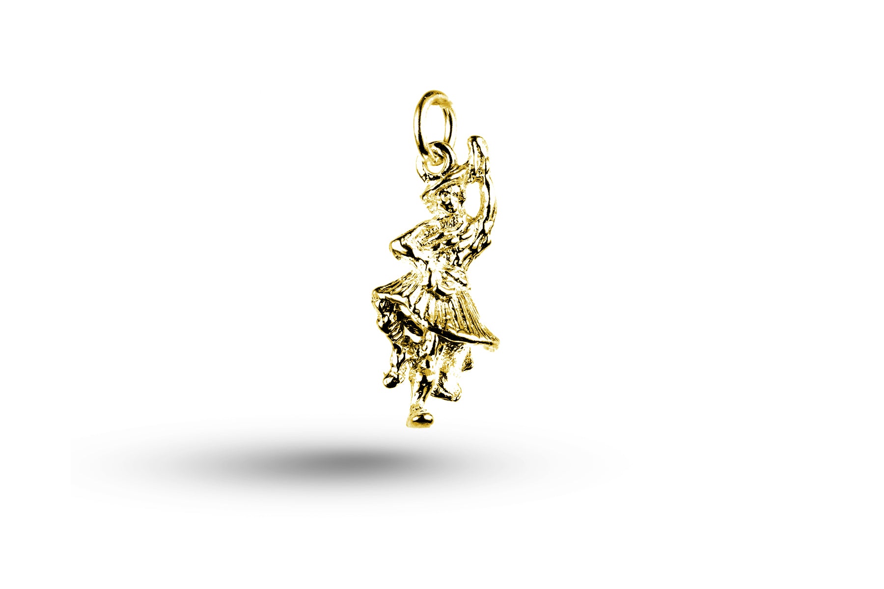 Yellow gold Scottish Dancer charm.