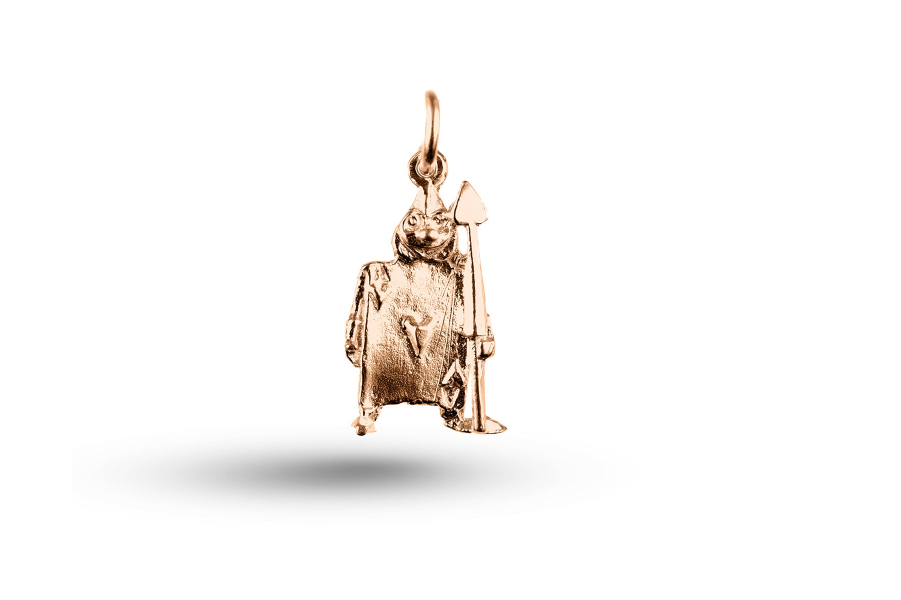 Luxury rose gold Card Man charm.