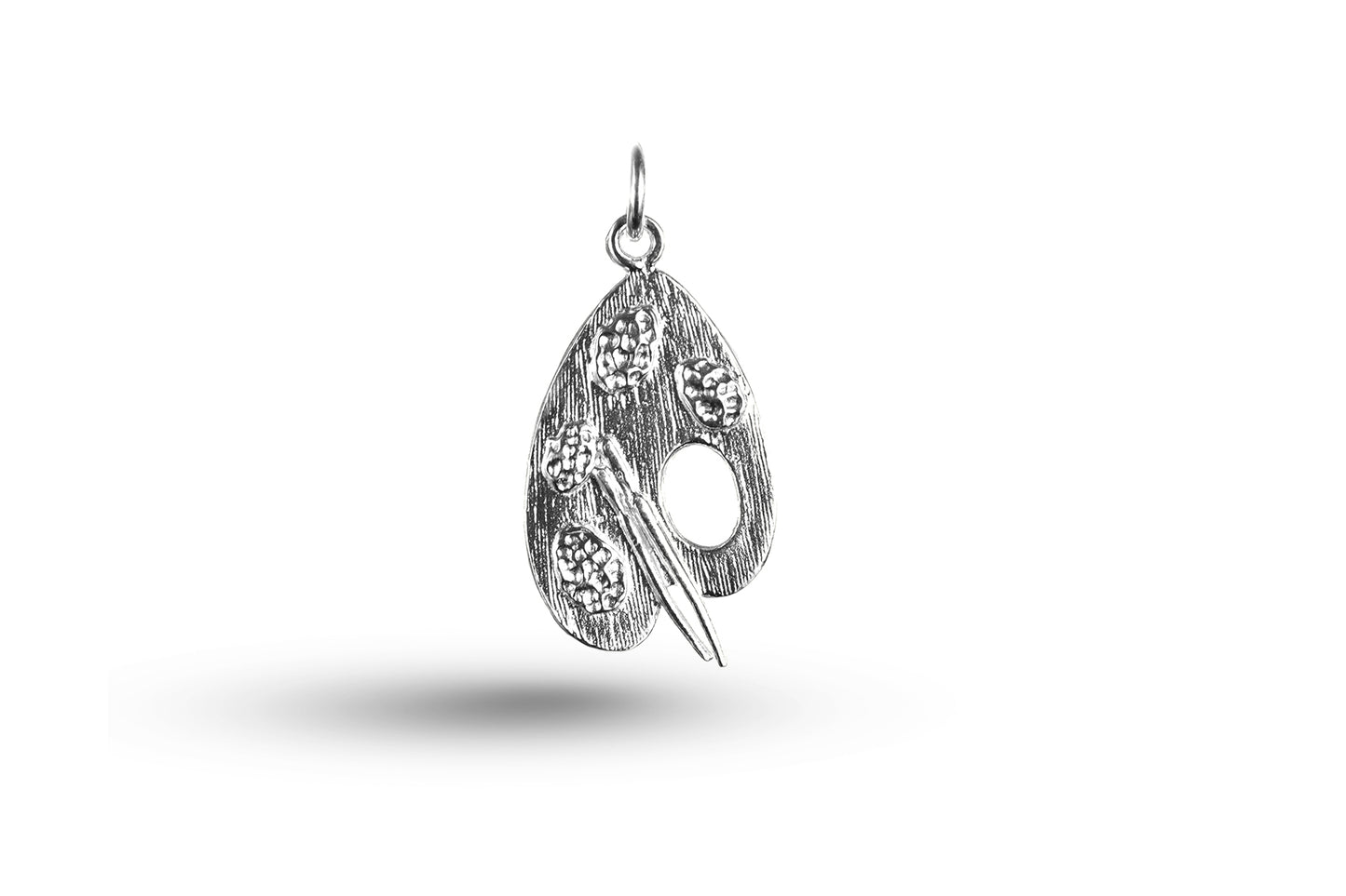 White gold Artist Palette charm.