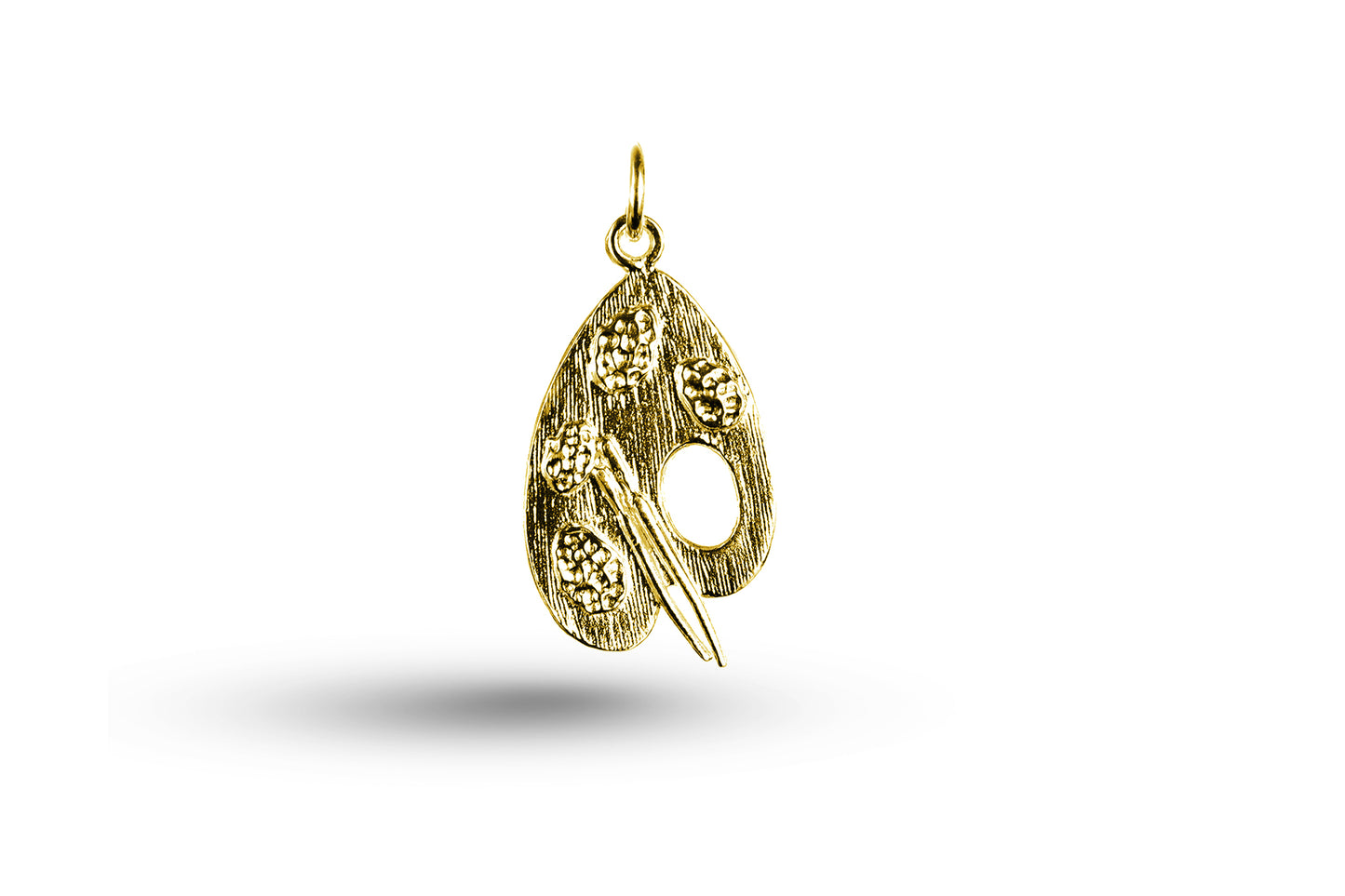 Yellow gold Artist Palette charm.