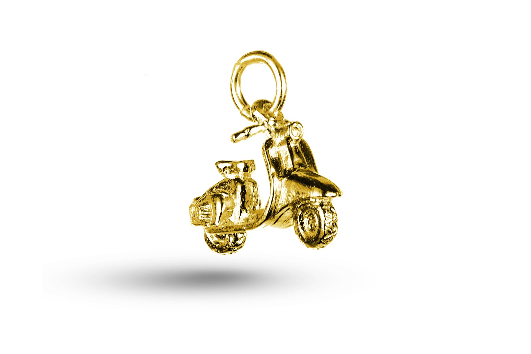 Yellow gold Vespa Scooter charm.
