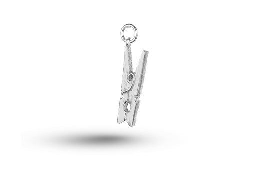 White gold Clothes Peg charm.