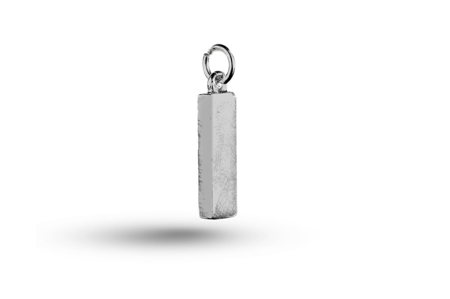 White gold Plain Tag charm.