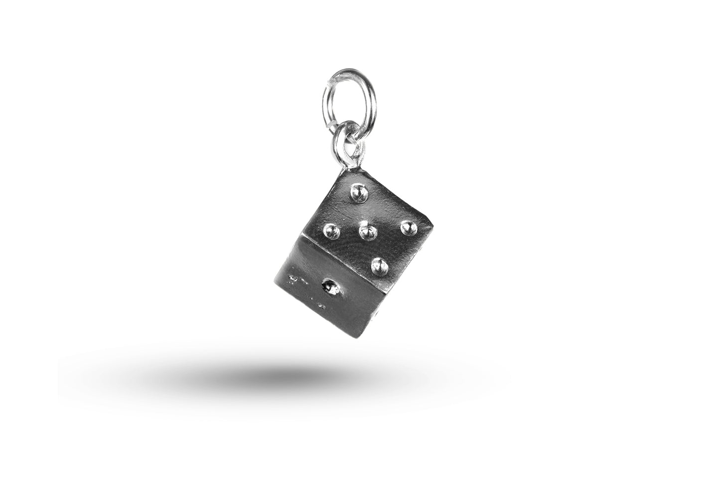 White gold Dice charm.