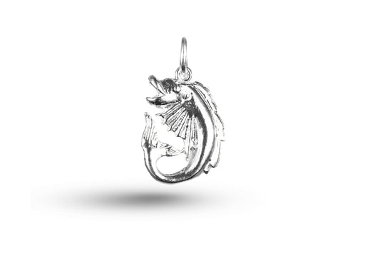 White gold Happy Fish charm.
