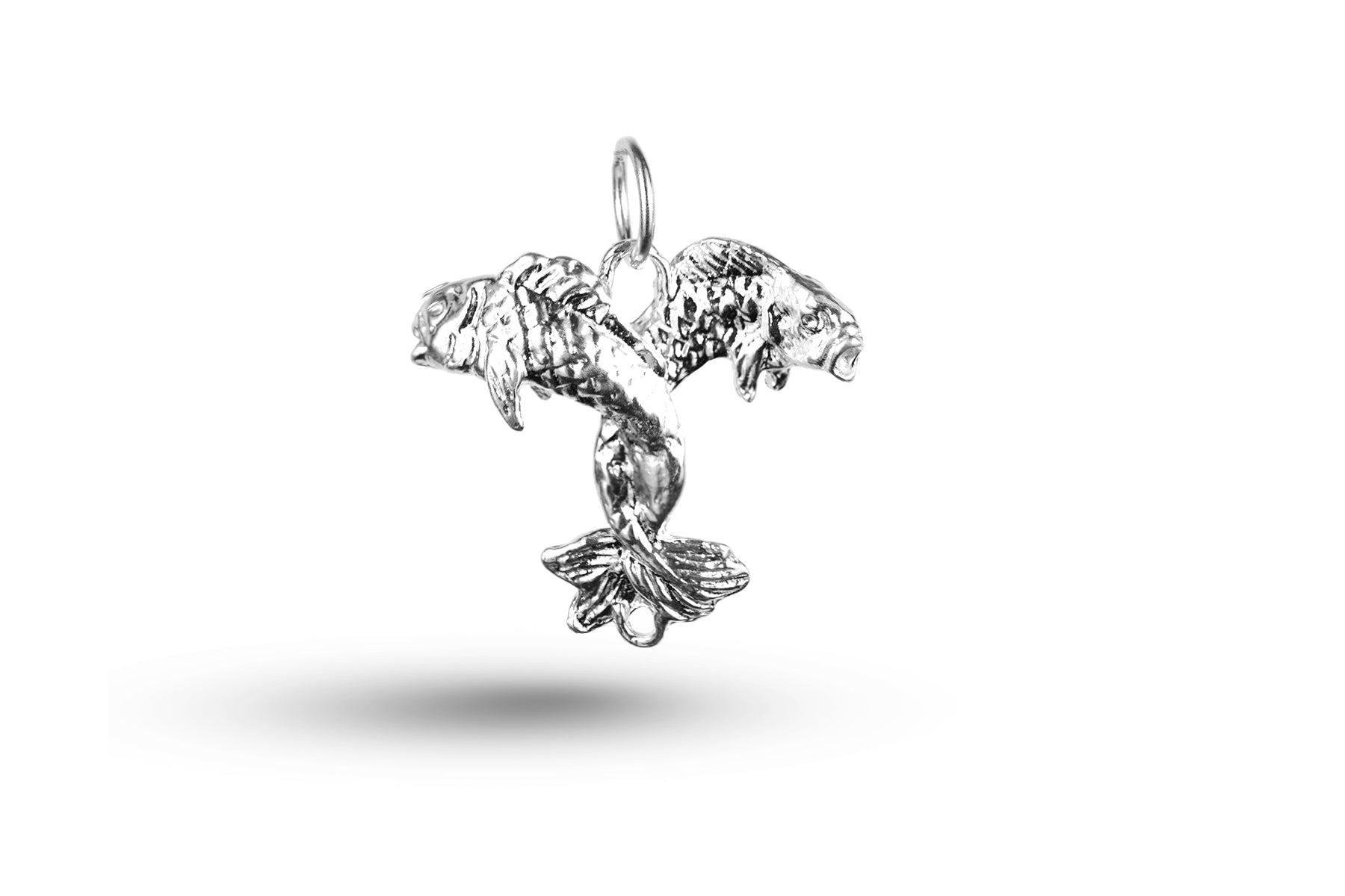 White gold Fish Entwined charm.