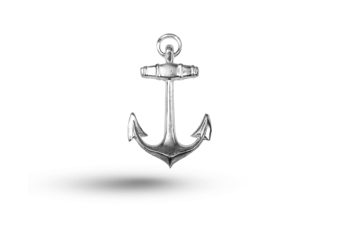 White gold Heavy Anchor charm.