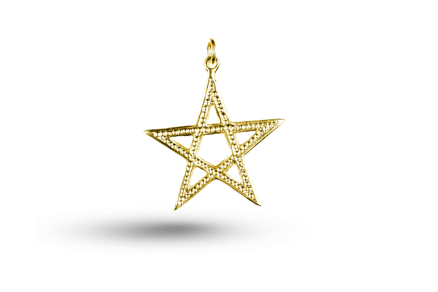 Yellow gold Pentangle charm.