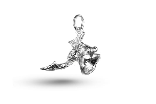 White gold XL Fish charm.