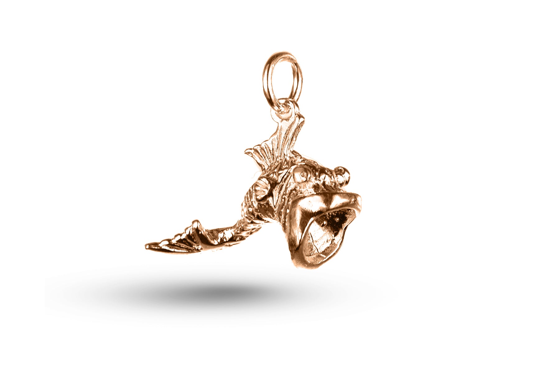 Rose gold XL Fish charm.