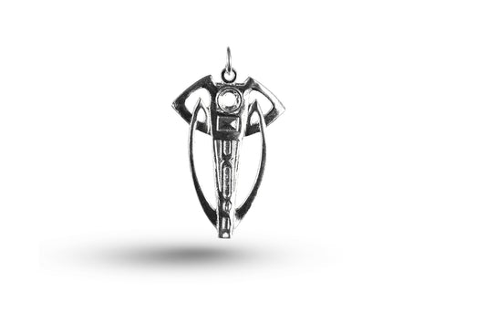 Luxury white gold Art Nouveau charm.