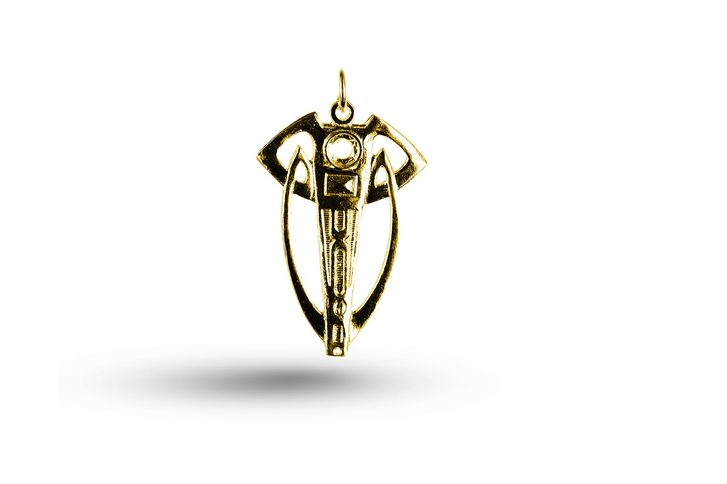 Luxury yellow gold Art Nouveau charm.