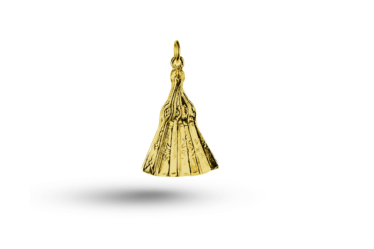 Yellow gold Half Fan charm.