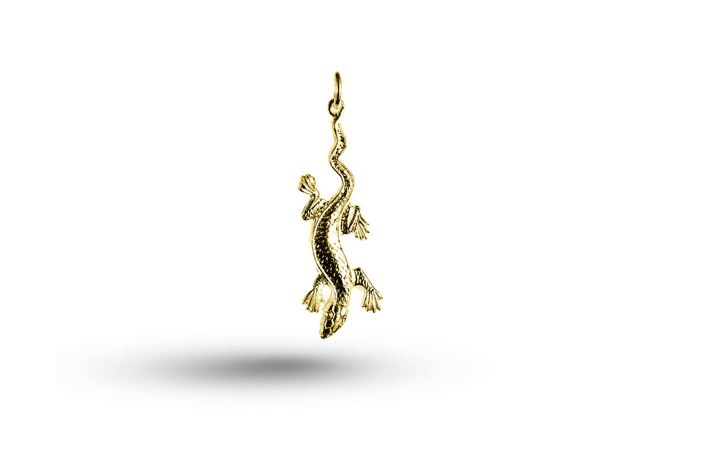 Yellow gold Gecko charm.