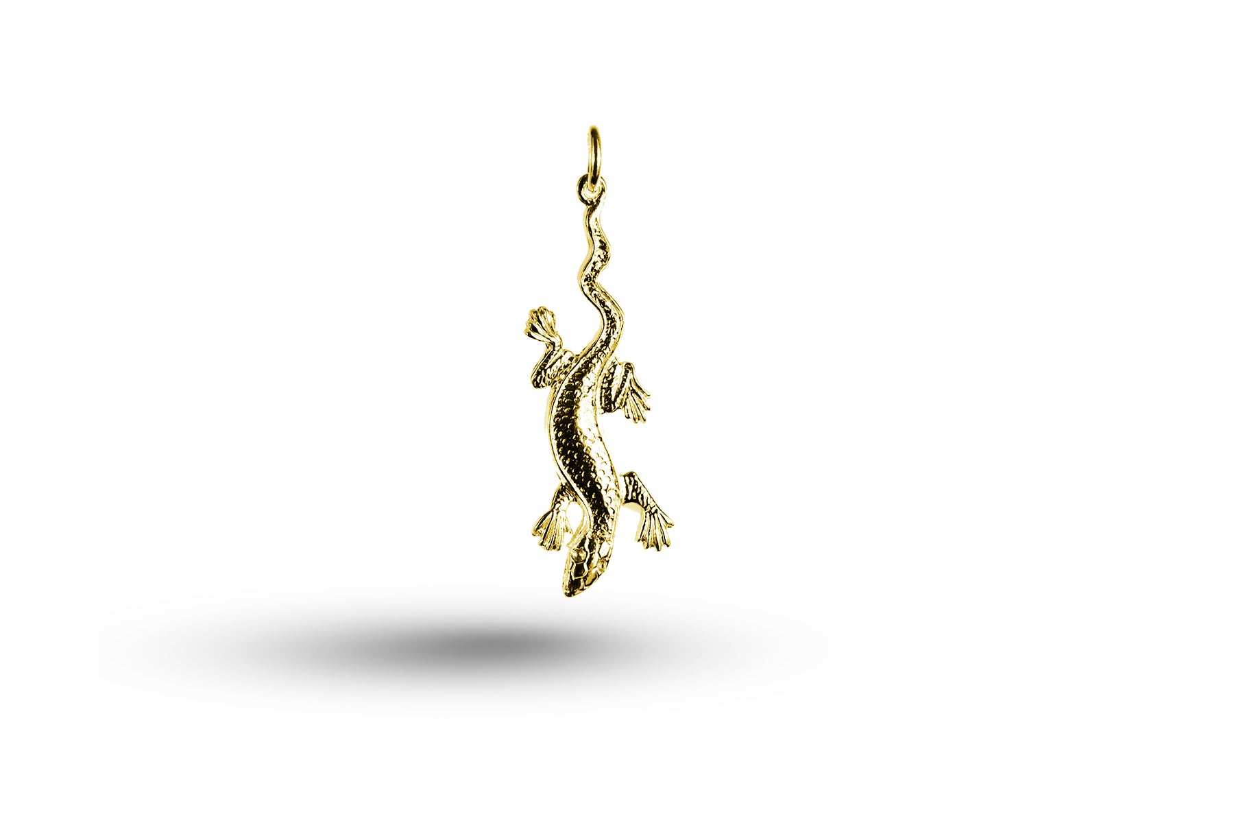 Yellow gold Gecko charm.