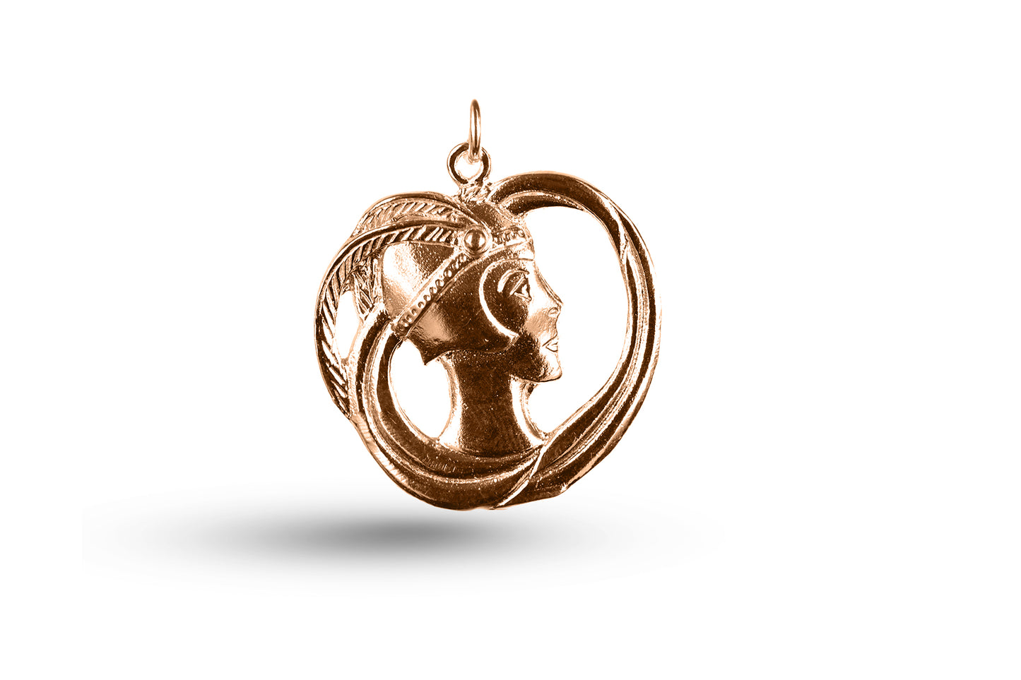 Luxury rose gold Art Nouveau flapper charm.