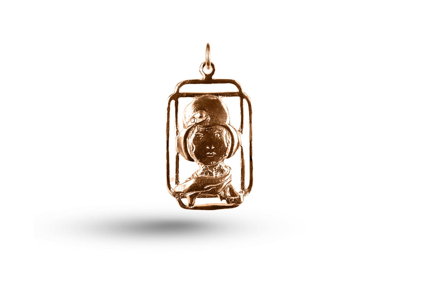 Luxury rose gold Art Nouveau lady charm.
