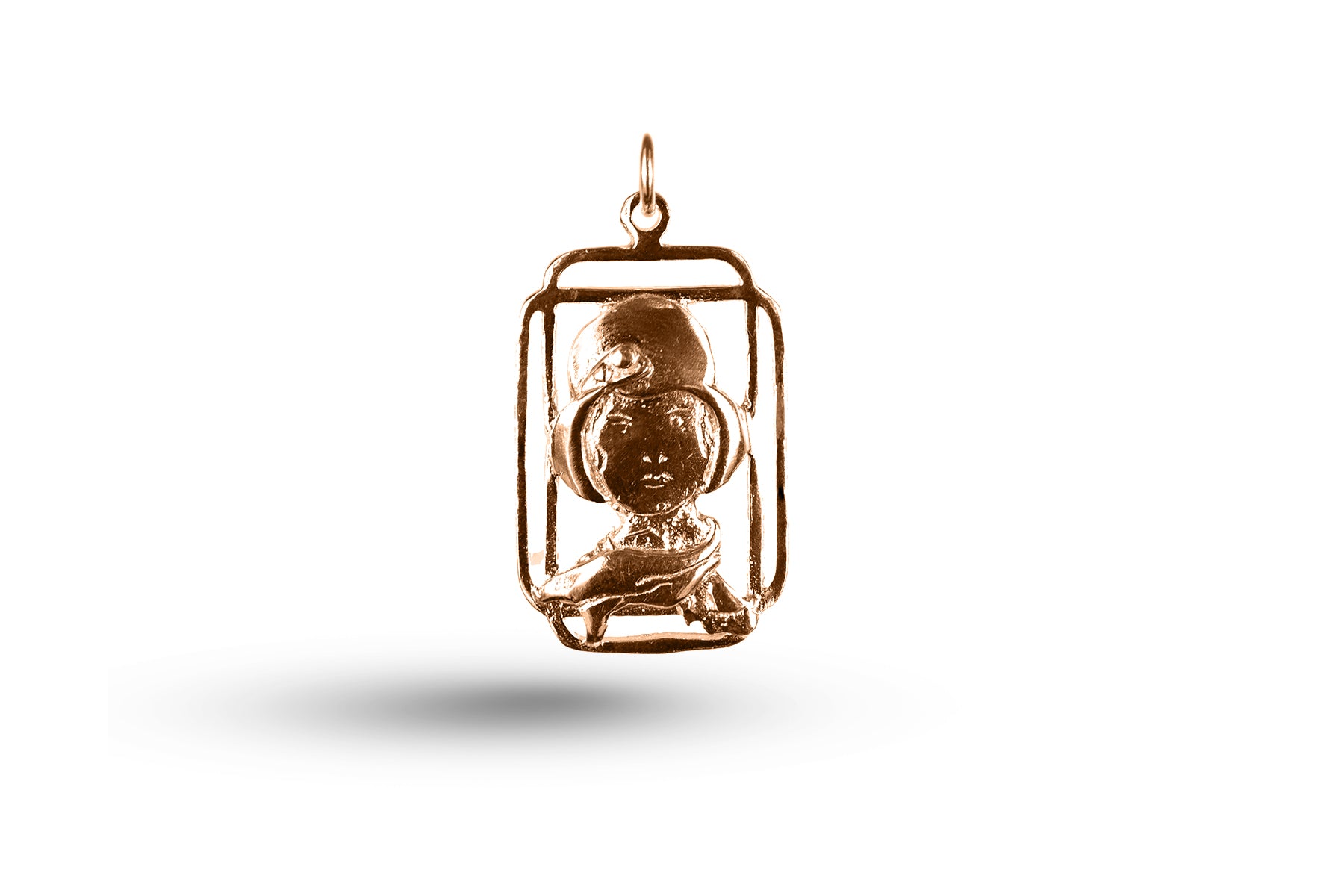 Luxury rose gold Art Nouveau lady charm.