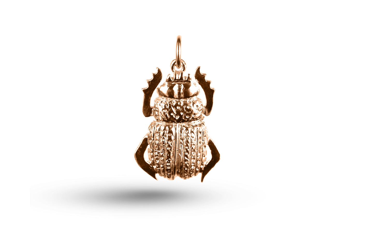 Rose gold Scarab charm.
