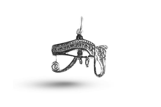 White gold Eye of Horus charm.